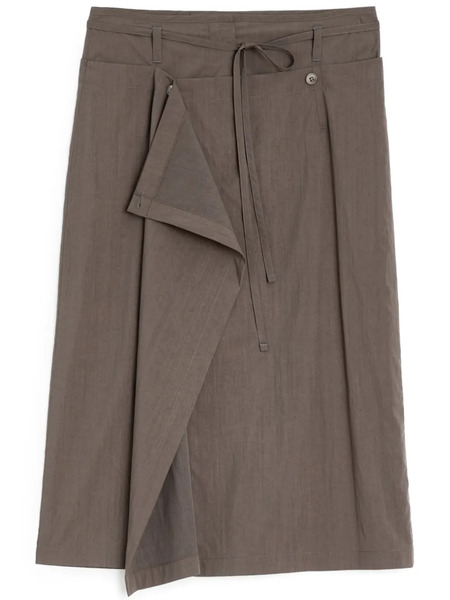  Lemaire Convertible Midi Skirt - Brown 