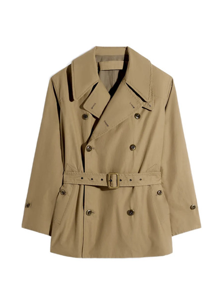  Lemaire Double-breasted Belted Coat - Green 