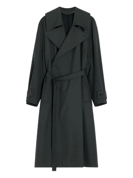  Lemaire Double-breasted Belted Trench Coat - Black 