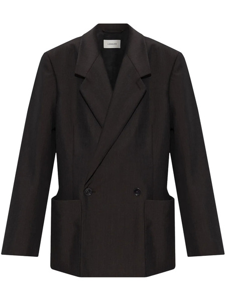  Lemaire Double-breasted Blazer - Grey 