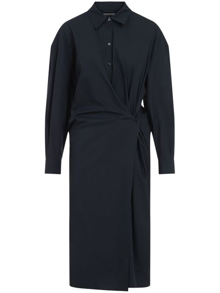  Lemaire Draped Midi Dress - Black 