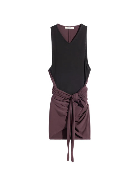  Lemaire Draped Sleeveless Dress - Black 