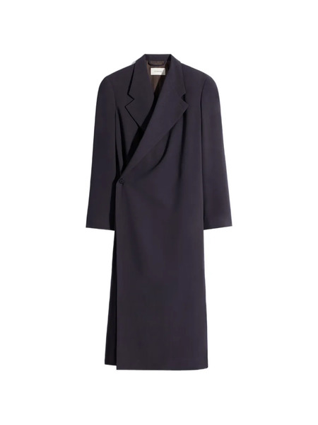  Lemaire Draped Wrap Coat - Black 
