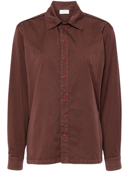  Lemaire Dyed Cotton-satin Shirt - Brown 