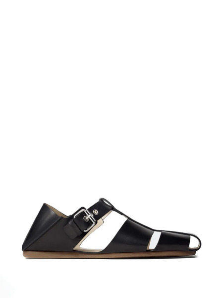  Lemaire Fisherman Round-toe Sandals - Black 