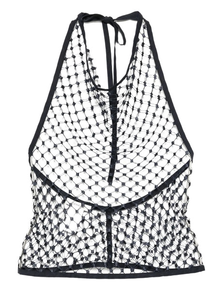  Lemaire Fishnet Halter Top - Blue 