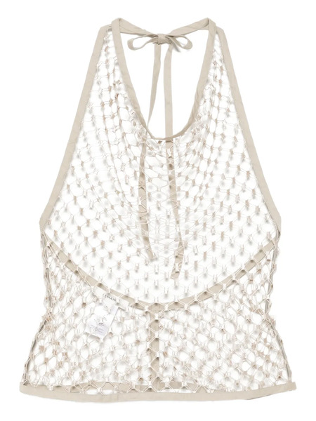  Lemaire Fishnet Halter Top - Neutrals 