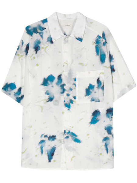  Lemaire Floral-print Shirt - White 