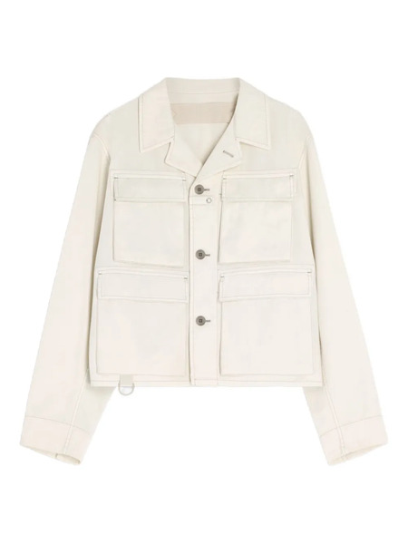  Lemaire Gusseted-pocket Utility Military Jacket - White 