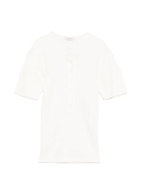  Lemaire Henley Fitted Top - Neutrals 