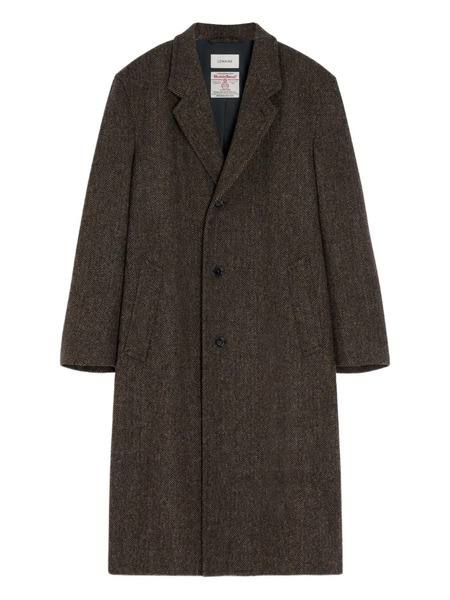  Lemaire Herringbone-tweed Coat - Brown 
