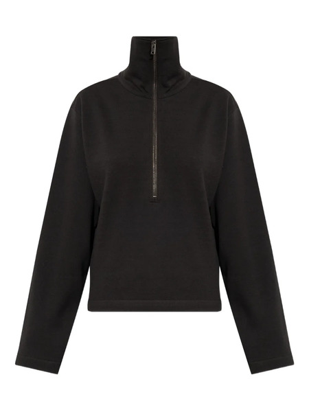  Lemaire High-neck Zip-up Sweatshirt - Black 