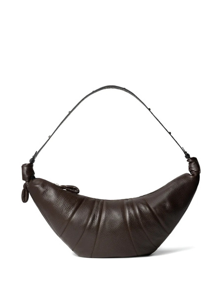  Lemaire Large Croissant Studded Shoulder Bag - Brown 