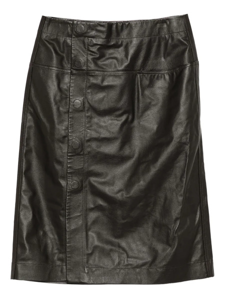  Lemaire Leather Skirt - Brown 