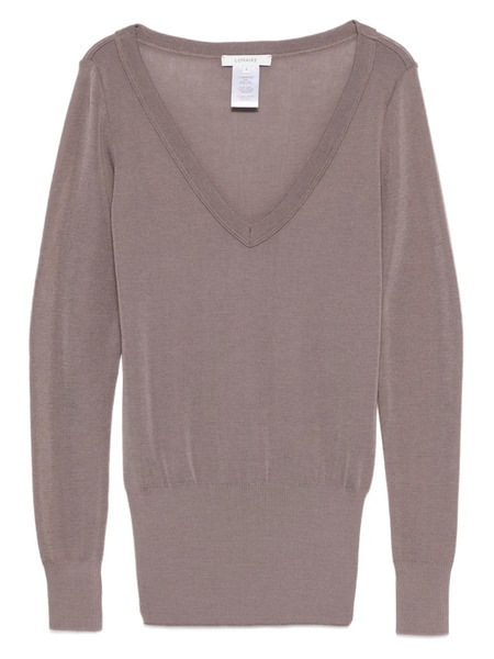  Lemaire Long-sleeve V-neck Sweater - Brown 