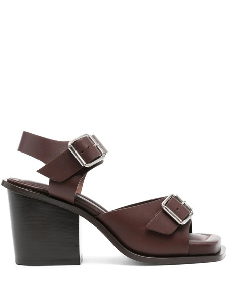  Lemaire 90mm Leather Sandals - Brown 