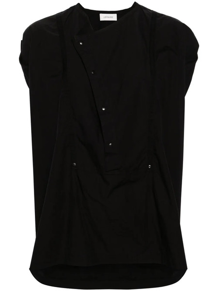  Lemaire Panelled Sleeveless Blouse - Black 