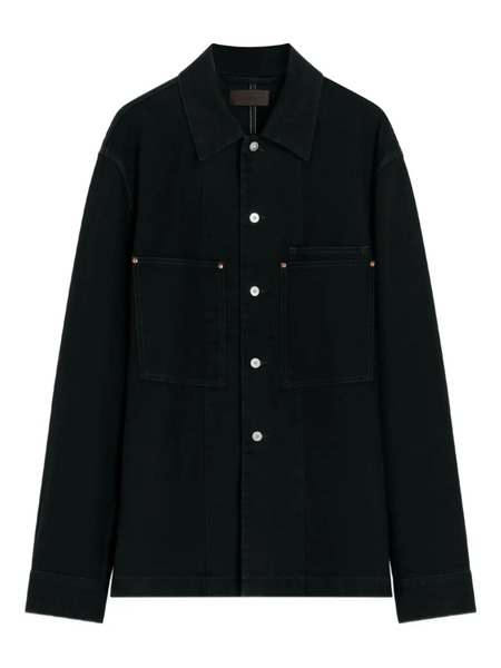  Lemaire Patch-pocket Front-closure Jacket - Black 