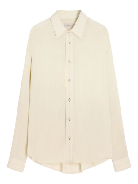  Lemaire Pleat-detail Shirt - Neutrals 