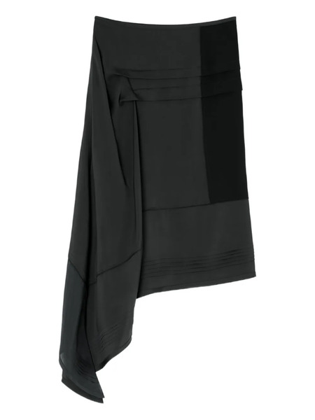  Lemaire Pleated Asymmetric Skirt - Grey 