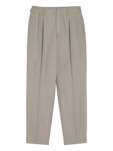  Lemaire Pleated-front Side-adjustable Trousers - Grey 