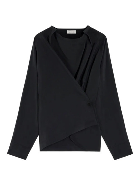  Lemaire Pleated Raglan-sleeve Shirt - Black 