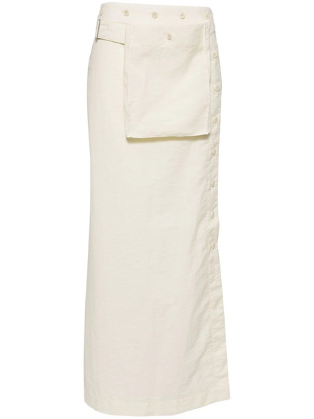  Lemaire Pocket-detailing Long Skirt - Yellow 