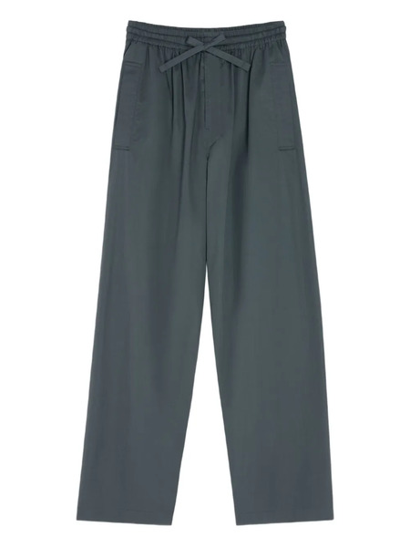  Lemaire Pyjama Elasticated-waist Cotton Trousers - Grey 