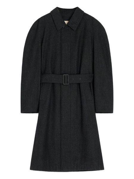  Lemaire Raglan-sleeve Belted Coat - Black 