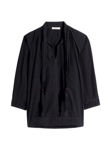  Lemaire Scarf Cotton Blouse - Black 