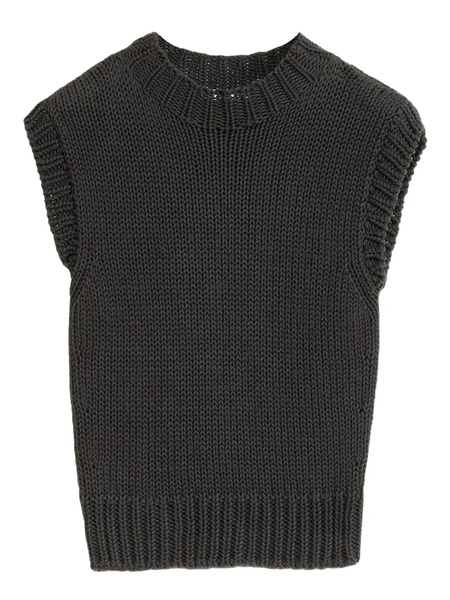  Lemaire Sleeveless Knitted Sweater - Brown 