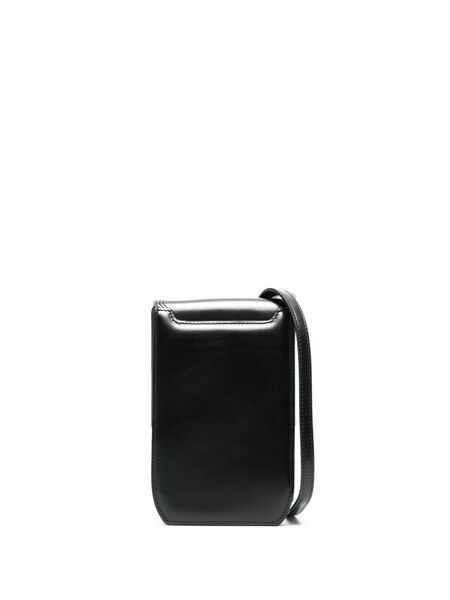  Lemaire Small Calepin Leather Messenger Bag - Black 