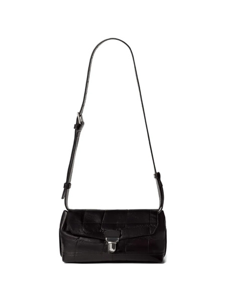  Lemaire Small Gear Croco-embossed Shoulder Bag - Black 