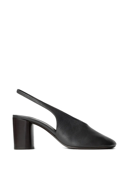  Lemaire Square-toe Slingback Pumps - Brown 