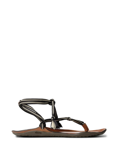  Lemaire Tassel Laced Vibram Sandals - Brown 