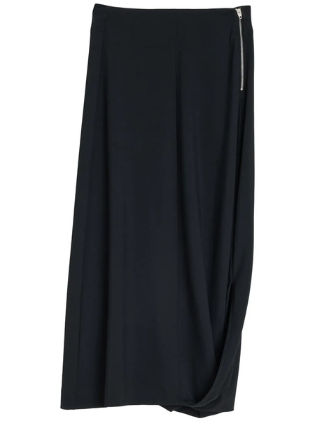  Lemaire Twisted Hem Skirt - Black 