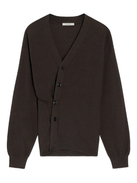  Lemaire V-neck Button Cardigan - Brown 