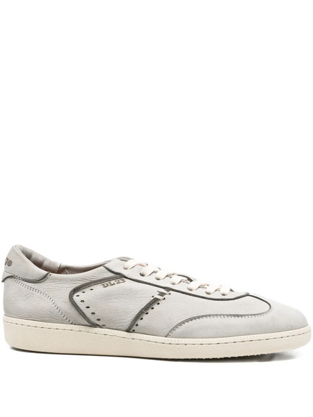  Lemargo Perforated-detail Lace-up Slippers - Grey 
