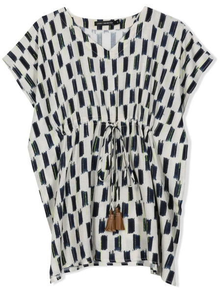  Lenny Niemeyer Abstract-print Drawstring Beach Dress - Neutrals 