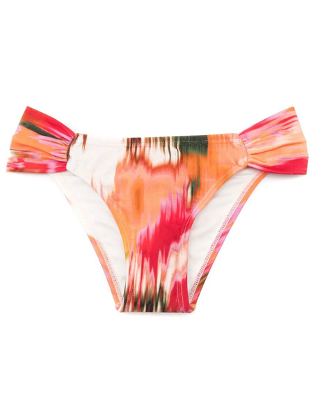  Lenny Niemeyer Calca Drapeada Ruched Bikini Bottoms - Orange 