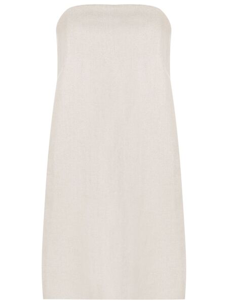  Lenny Niemeyer Strapless Linen Minidress - Neutrals 
