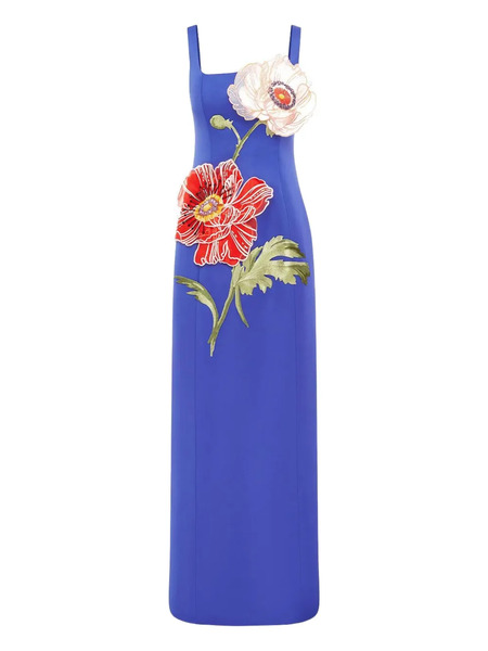  Leo Lin Adelina Embroidered Maxi Dress - Blue 