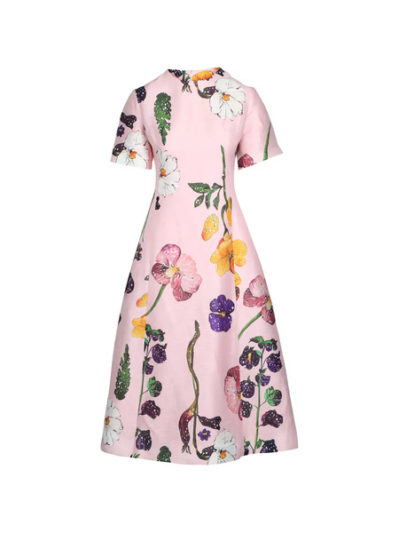  Leo Lin Caroline Floral Dress - Pink 