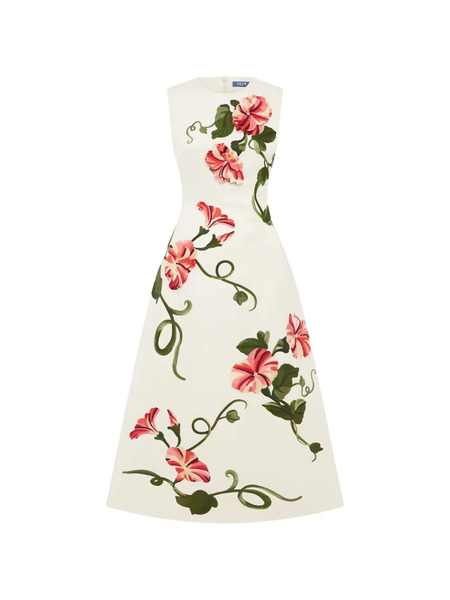  Leo Lin Cleo Floral Midi Dress - White 