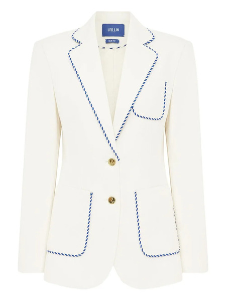 Leo Lin Jillian Rop-trim Blazer - White 
