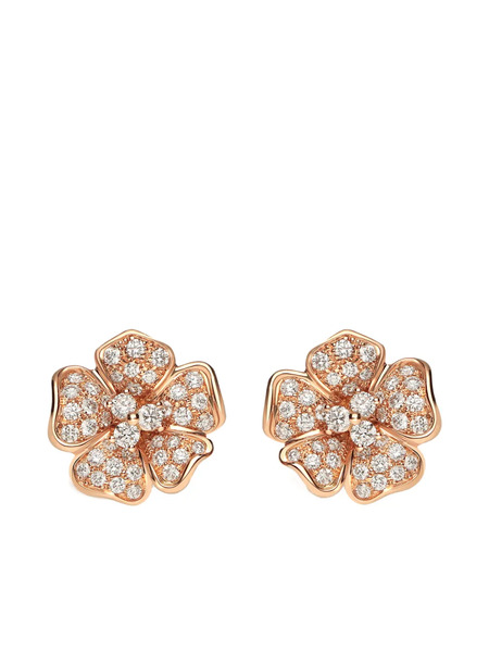  Leo Pizzo 18k Rose Gold Flora Diamond Earrings - Pink 