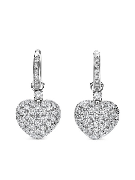  Leo Pizzo 18k White Gold Amore Diamond Earrings - Silver 