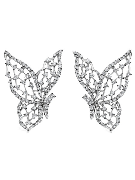  Leo Pizzo 18k White Gold Light Wings Diamond Earrings - Silver 