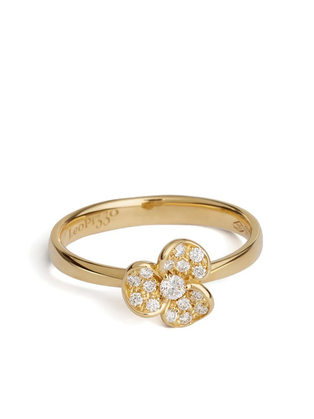  Leo Pizzo 18k Yellow Gold Candy Flora Diamond Ring 