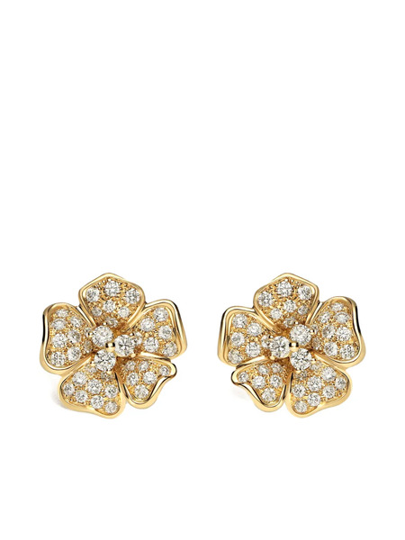  Leo Pizzo 18k Yellow Gold Flora Diamond Earrings 